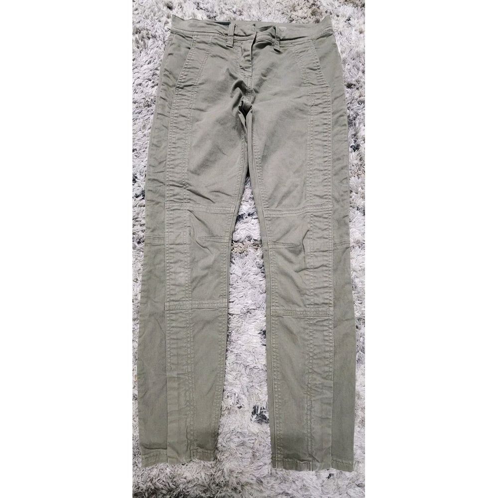 J. CREW Seamed Moto Cargo Pants Zip Ankle Core Slim‎ Skinny Leg Sz 26 Olive